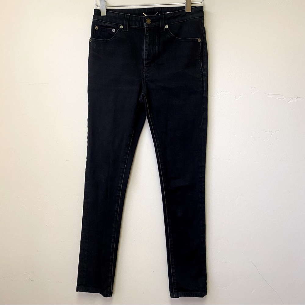 SAINT LAURENT D05 W/SK-MW Skinny Mid Waist Rise Jeans black 27